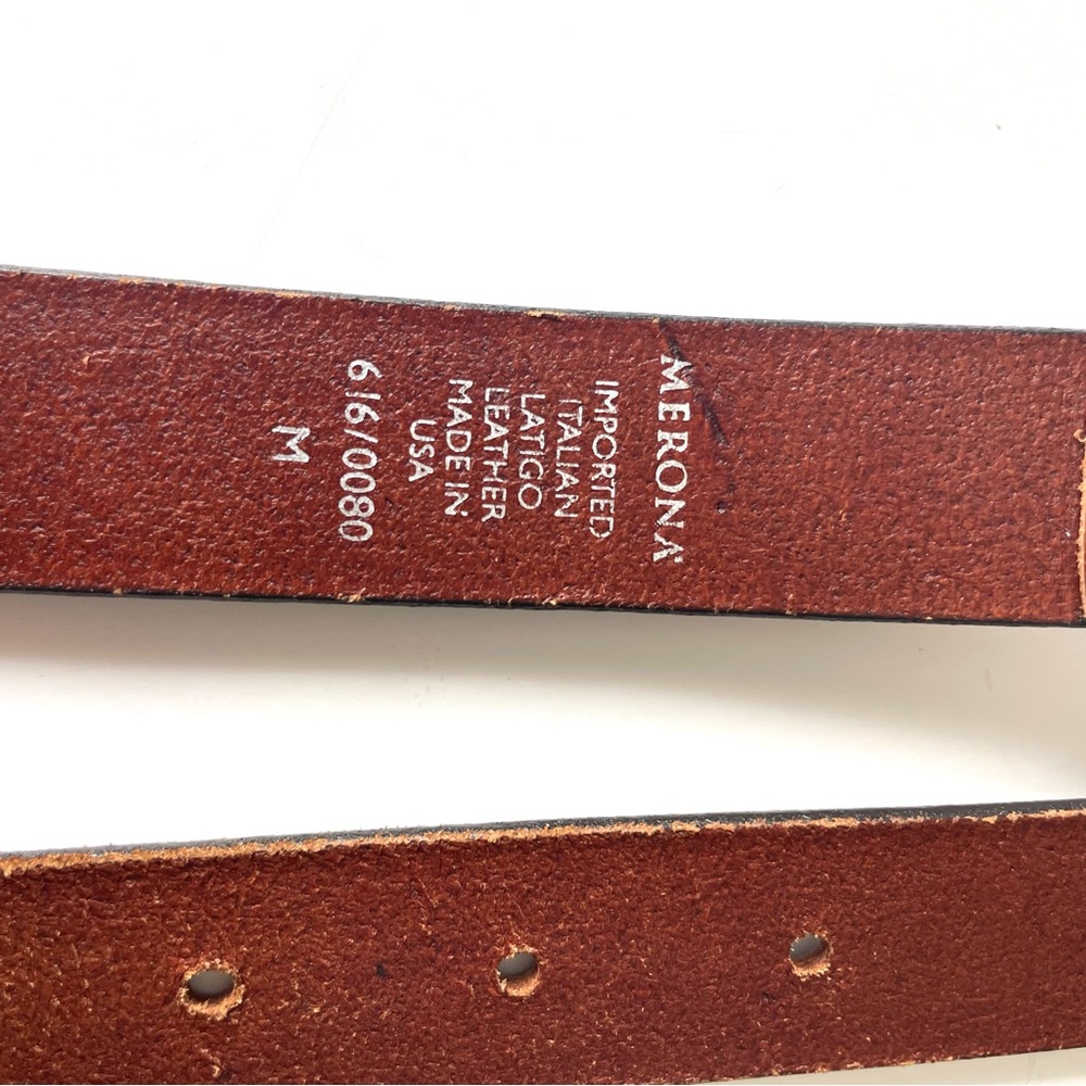 Western Cowgirl Brown Leather Belt Medium - Picture 5 of 8